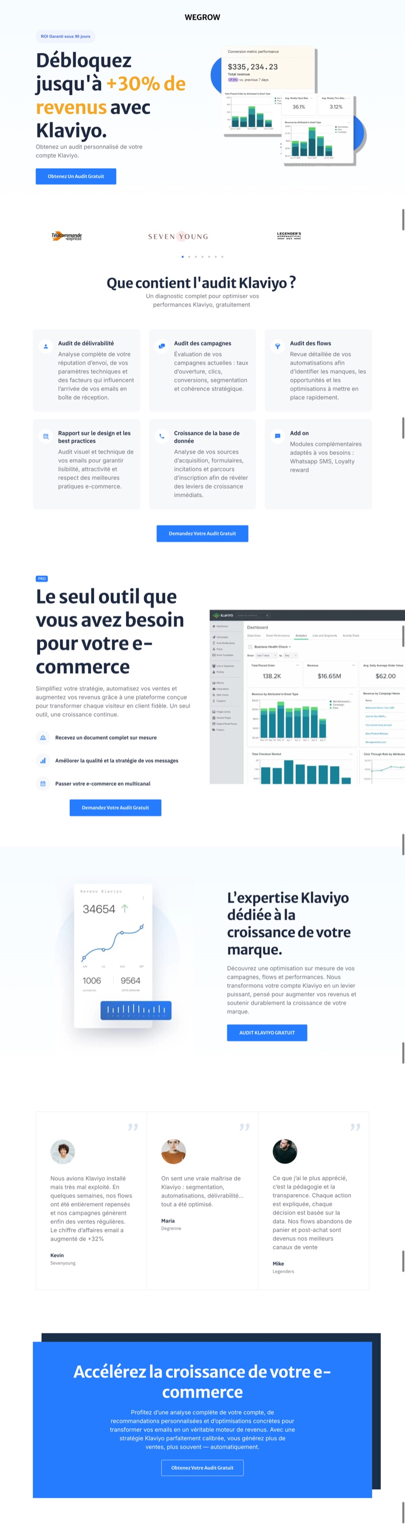 WeGrow — audit Klaviyo gratuit
